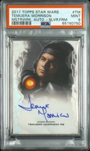 2017 Topps Star Wars Masterwork Auto Silver Framed /10 Temuera Morrison PSA 9 - Picture 1 of 2