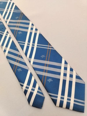 Corbata de lujo de diseñador de seda tejida Burberry patrón de cuadros de caballero corbata azul para hombre Foto 1 de 4