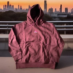 Nike ACG Heavyweight Therma-Fit Fleece Hoodie Size Med Burgundy Crush Oversized - Bild 1 von 13