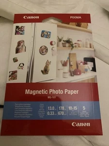 Canon 5-Sheets 4x6-inch Magnetic Photo Paper - Picture 1 of 2