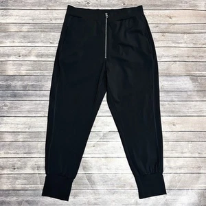 Varley Black Duxford Slim Leg High Rise Zipper Front Wide Cuff Jogger Pant Large - Picture 1 of 13
