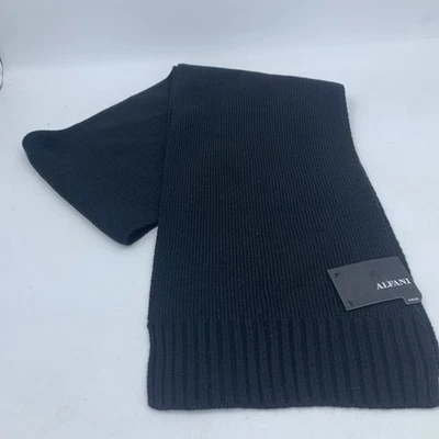 Bufanda Alfani Para Hombre Negra Tejida Informal Profesional Cálida NUEVA Foto 1 de 4