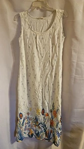 Ärmelloses Damenkleid Namakh Größe XL weiß geblümt - Bild 1 von 4