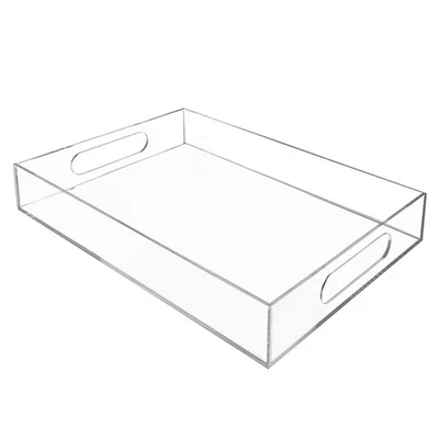 Durchsichtiges Acryl-Tablett, Acryl-Serviertablett mit Griffen, Acryl-Snack2112 - Bild 1 von 4