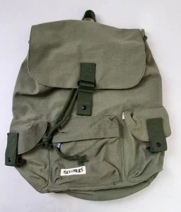 Skechers Khaki Grün Canvas Rucksack 100% Baumwolle Unisex #100759 Sehr guter Zustand 925 - Bild 1 von 8