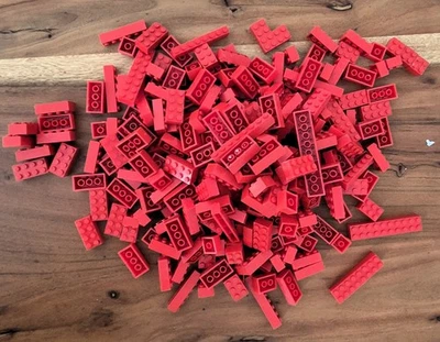 LEGO Konvolut 1 / 4, 403 Bausteine Basissteine Platten Sondersteine Rot Vintage - Bild 1 von 4