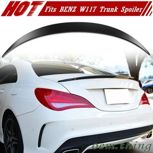 Fit FOR Mercedes Benz CLA Sedan W117 Rear Trunk Spoiler ABS CLA180 Matte Black - Picture 1 of 5