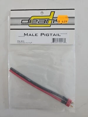 Ultra Male Pigtail (1) Battery Connector Deans WSD2013 - Image 1 of 2