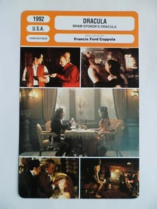CARTE FICHE CINEMA 1992 DRACULA Gary Oldman Winona Ryder Anthony Hopkins Keanu R - Photo 1/2