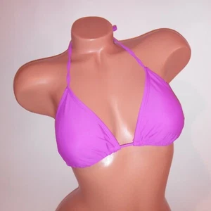 Joe Boxer Swim Bikini Top Medium Fuchsia Purple Solid Triangle Wireless New - Picture 1 of 4