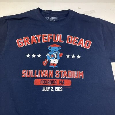 LIQUID BLUE GRATEFUL DEAD SULLIVAN STADIUM 1989 TEE T SHIRT Mens M Concert  - Image 1 of 4