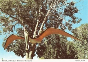 Postcard Utah Vernal Dinosaur Gardens Pteranodon Unused NrMINT - Picture 1 of 1