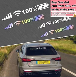 Reflective Windshield Wifi Battery Level Signal Decals Auto Car Window Stickers - Picture 1 of 9