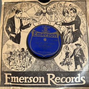 1918 Oldie SUPER RARITY 9-inch 78 rpm EMERSON original sleeve BURR & CAMPBELL E - Imagen 1 de 6