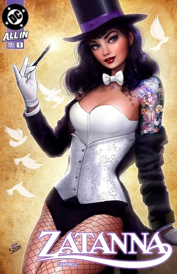 🔥 ZATANNA #1 NATHAN SZERDY 616 COMICS TATTOO Trade Dress Variant A LTD 3000 - Image 1 of 1