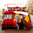 Single Double King Super King Size Bed Quilt Duvet Cover Set Red Dead Redemption