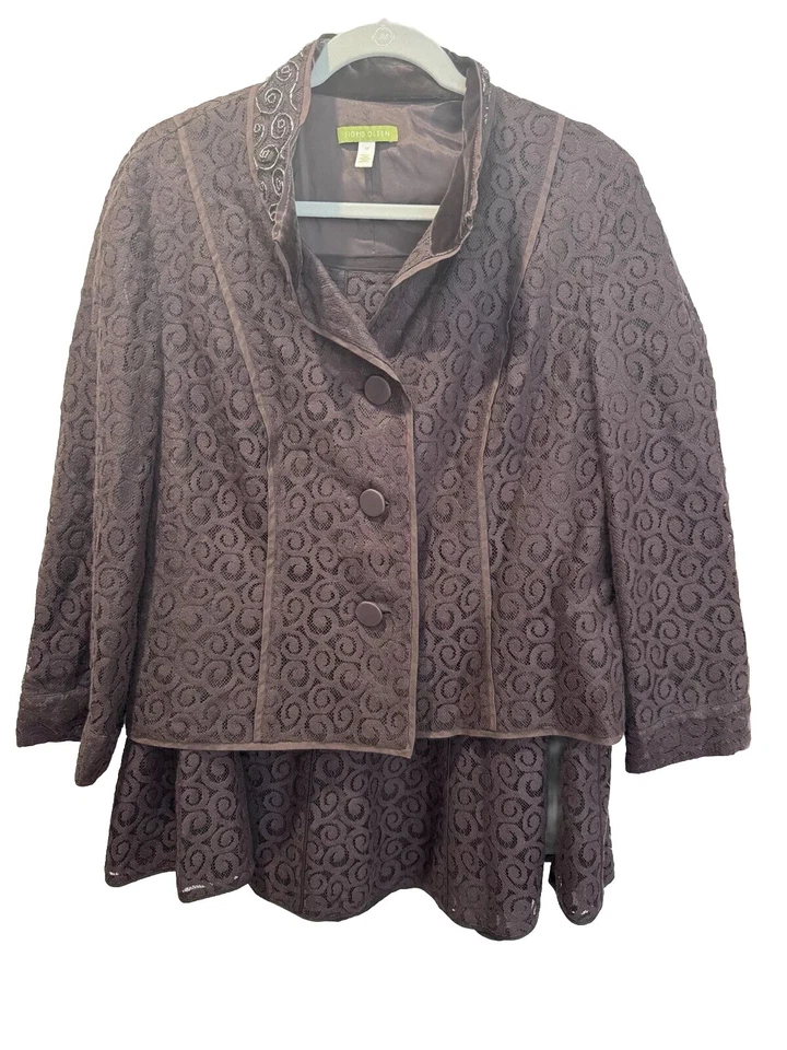 Traje Sigrid Olsen Falda Marrón 16 Foto 1 de 4