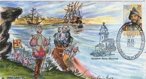 First Day Cover #2704 Cabrillo, Doris Gold Hand Painted Cachet - Perfect!!! - Picture 1 of 1