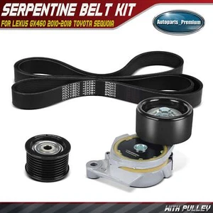 3x Serpentine Belt Drive Component Kit for Lexus GX460 2010-2018 Toyota Sequoia - Picture 1 of 9