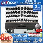 NEW ! Dahua 64CH NO POE NVR 8MP 4K Dual Light MIC Security IP Camera System Lot
