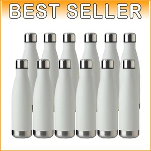 12 Pack 17oz Insulated Sport Water Bottles - Leak-Proof Stainless Steel - Picture 1 of 10