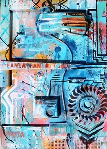 C. FANTA - GEMÄLDE abstrakte Kunst Bild ORIGINAL Leinwand MALEREI art Acryl neu - Bild 1 von 7