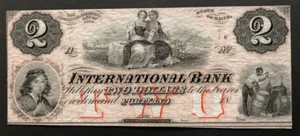 International Bank 2 $ (Portland, Maine) 1970s ABNCo Uncirculated Reprint - Bild 1 von 2
