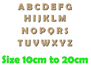 10cm bis 20cm Holz Großbuchstaben MDF 3mm Basteln Schilder Plakette Wohndeko - Bild 1 von 2