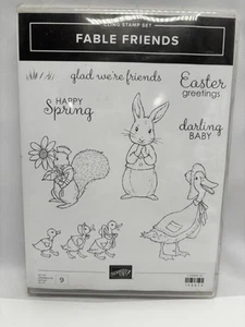 Stampin Up FABLE FRIENDS set timbri in gomma PIETRO CONIGLIO madre oca coniglietto pasquale - Foto 1 di 3