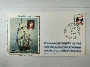 US 1777 John P. Jones - Navy Flagship Colorano Silk Cover , American Revolution  - Picture 1 of 2
