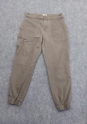 North Face 慢跑裤女式 8 棕色索罗纳工装实用远足棉弹力 — 第 1/4 张图片