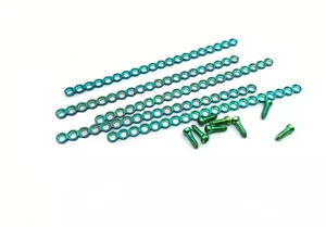 Placa recta maxilofacial 2,7 mm 20 agujeros mandíbula lote de 5 piezas con tornillo 100 piezas - Imagen 1 de 5