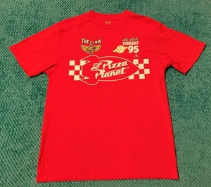 Toy Story T Shirt Large Mens Red Pizza Planet Tee See* Thread Disney - Picture 1 of 10