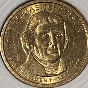 Thomas Jefferson 1801 1809 one dollar coin 2007 D Great Condition - Picture 1 of 5