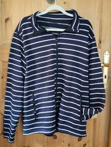 XXL Sweatjacke Identic Men Maritim Gestreift Blau Weiß Jacke Uni Herren Damen - Bild 1 von 15