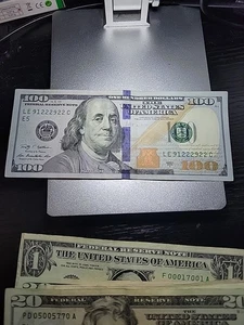 $100 Dollar Bill Trinary serial number - Picture 1 of 4