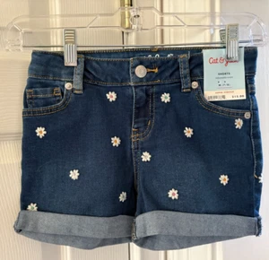 New Girl's Cat & Jack Super Stretch Adjustable Waist Shorts, Size M, 7/8 - Picture 1 of 2