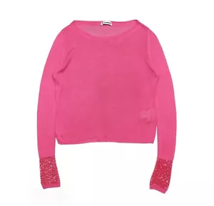 Jil Sander By Raf Simons 100% Silk Beads Sweater - Picture 1 of 11