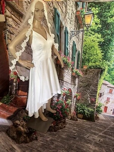 Simple White Wedding Dress - Picture 1 of 16