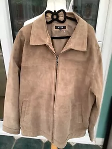 Debenhams Thomas Nash mens XL leather jacket brown good cond zip up - Picture 1 of 8