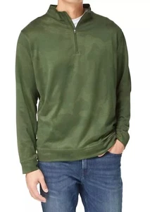 Kirkland Signature Herren Performance Viertel-Reißverschluss, grün Small neu mit Etikett - Bild 1 von 5