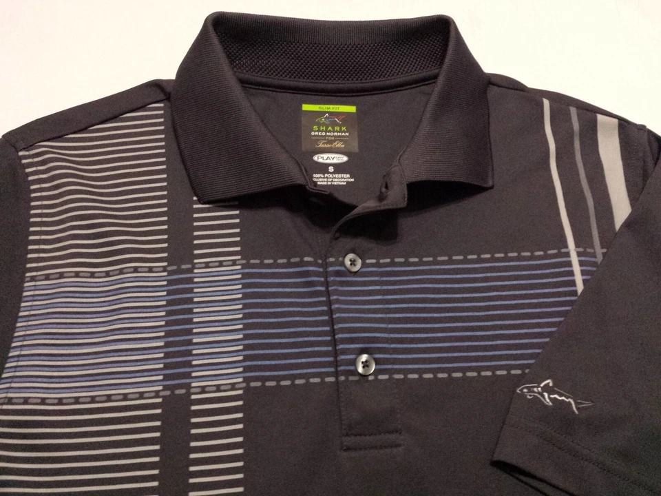 Camisa polo atlética xadrez multicolorida masculina Greg Norman Play Dry pequena S/S - Imagem 1 de 4