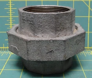 2 1/4" High-Pressure Galvanized Steal Female Threaded Pipe Union Fitting - Picture 1 of 7
