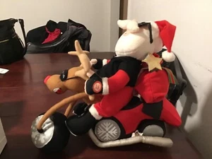 Singing Santa On Reindeer Motorcycle - Picture 1 of 1
