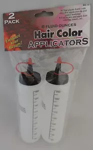 2 Hair Color Applicator Bottles 8 Oz Fluid Mix Coloring Cosmetic Salon Condiment - Picture 1 of 2