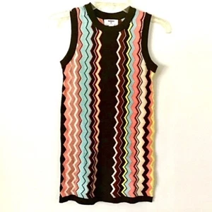Missoni for Target Girls' S Color Zig Zag Sleeveless Crewneck Sweater Dress - Picture 1 of 3
