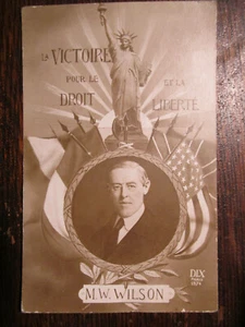WWI Political President Wilson Postcard PC/VICTORY FREEDOM Allies FranceEngland - Imagen 1 de 1