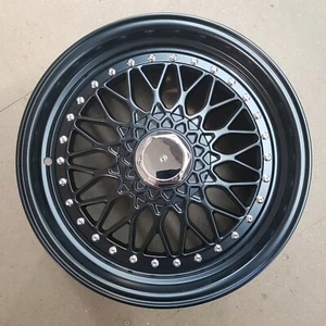 Juego de 4 Dare RS 17x8,5 4x100/108 et35 negro mate con remaches cromados | NUEVO - Imagen 1 de 6