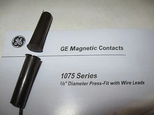 50 New GE 1075M Press-Fit 3/8" Magnetic Contact With Wire Leads - Picture 1 of 3