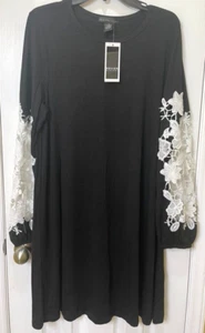 Design History Kleid Gr. L schwarz Cut Out Ärmel Stretch fließend neu mit Etikett - Bild 1 von 8